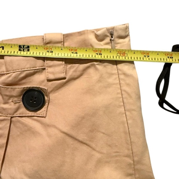 Beige utility-style skort with built-in shorts and a faux wrap front. - Picture 7 of 8